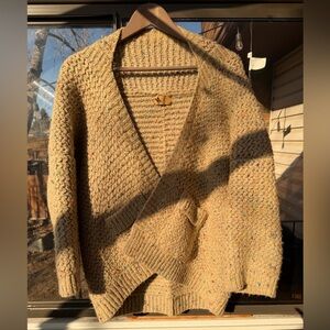 Elegant Tan Knit Cardigan